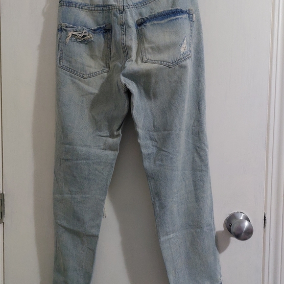 GARAGE - Mom Denim Jeans - Size 5 High Waisted Light blue distressed - Picture 2 of 4